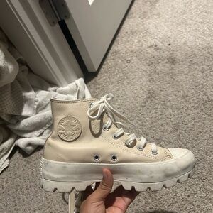 Cream High-Top Sneakers